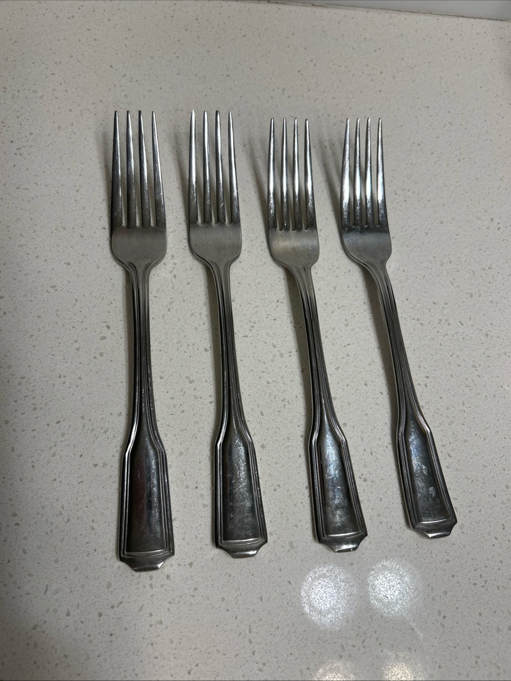 Wallace American Chippendale Dinner Forks - Silver Finish Set of 4